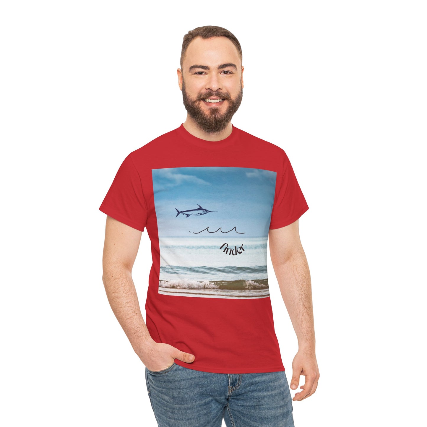 Jascøtee: Swordfish Finder (Unisex Heavy Cotton Tee) - Reel in the Big One!