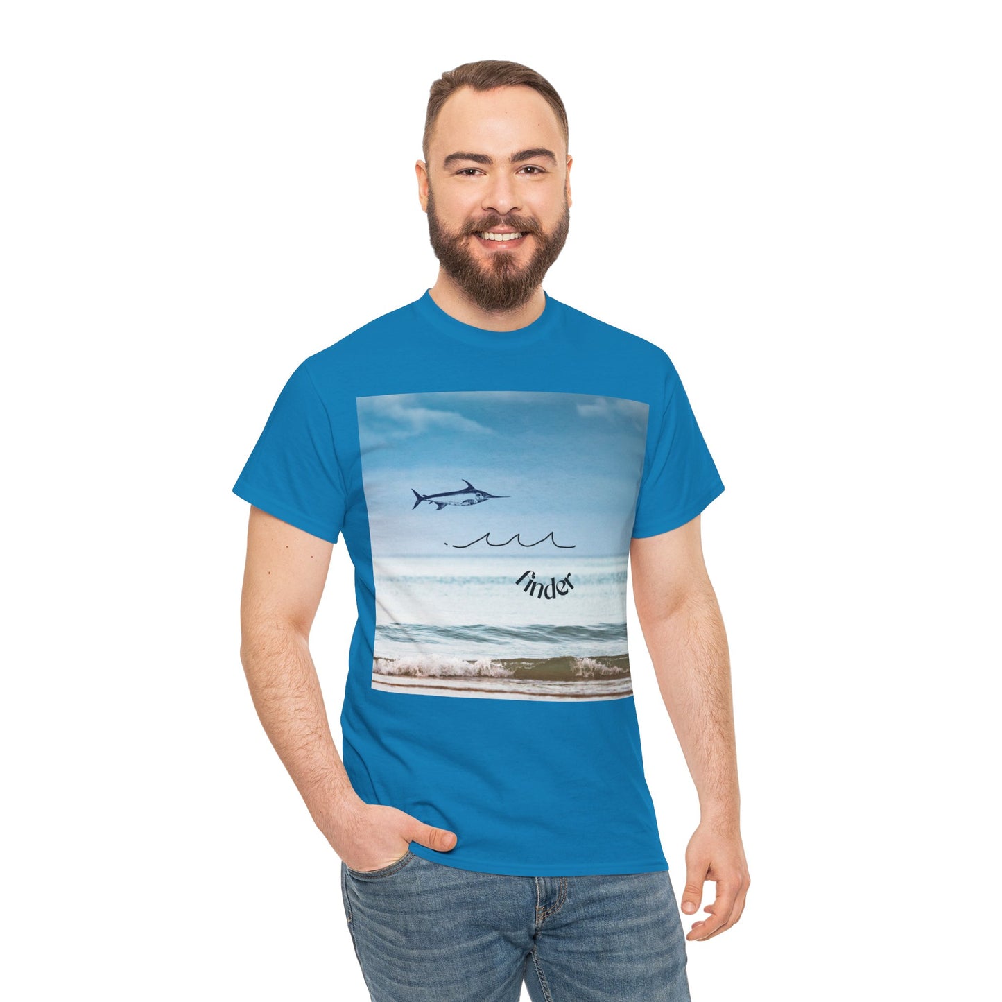 Jascøtee: Swordfish Finder (Unisex Heavy Cotton Tee) - Reel in the Big One!