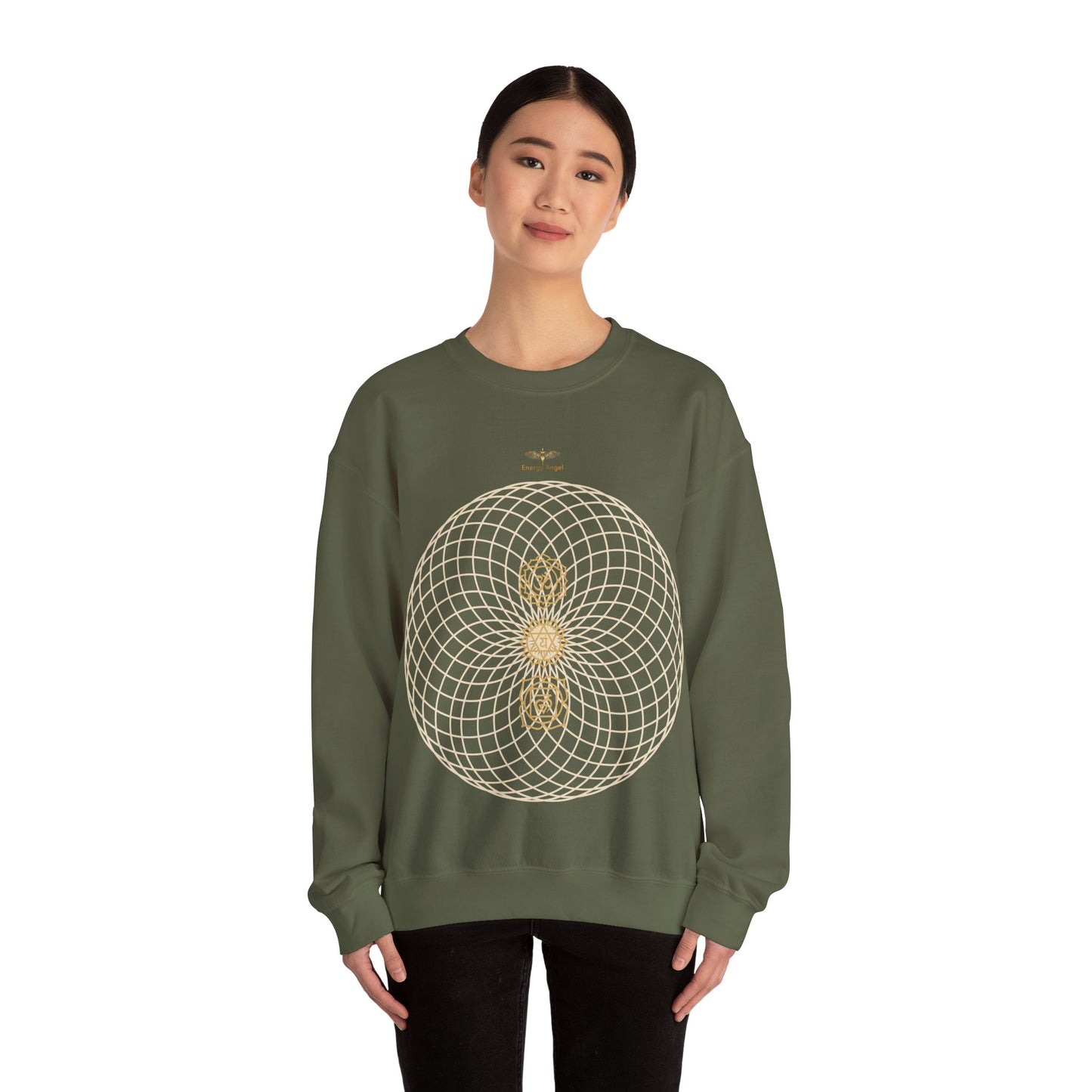 Unisex Chakra Sacred Geometry Festival Gift Heavy Blend™ Crewneck Sweatshirt