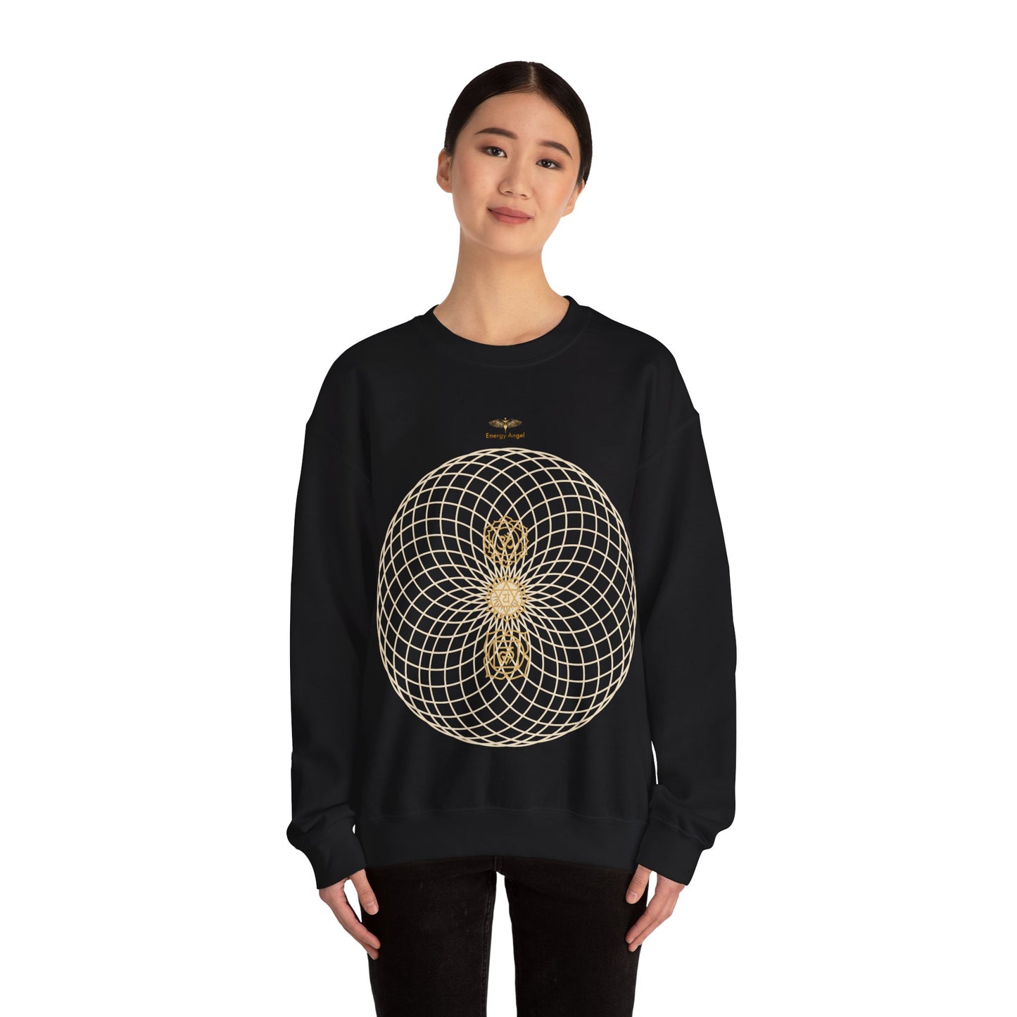 Unisex Chakra Sacred Geometry Festival Gift Heavy Blend™ Crewneck Sweatshirt