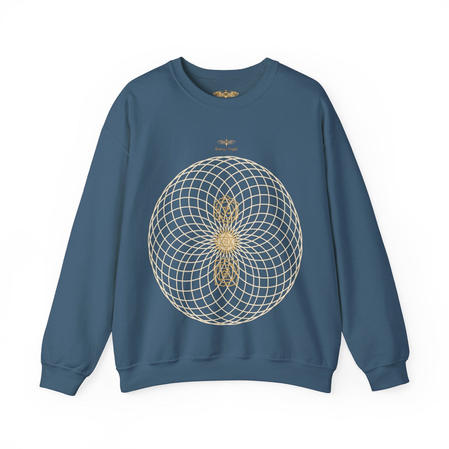 Unisex Chakra Sacred Geometry Festival Gift Heavy Blend™ Crewneck Sweatshirt