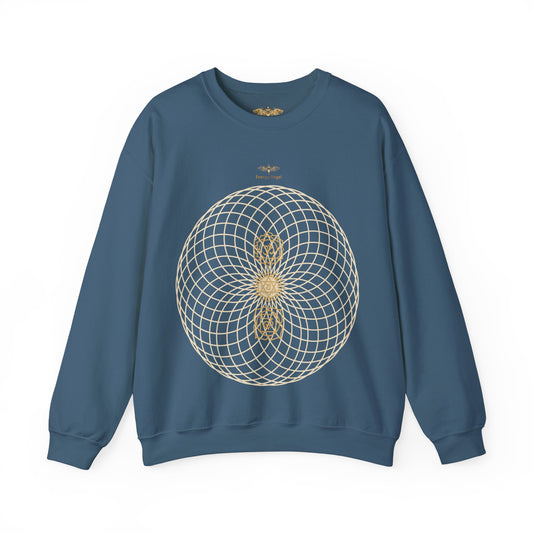 Unisex Chakra Sacred Geometry Festival Gift Heavy Blend™ Crewneck Sweatshirt