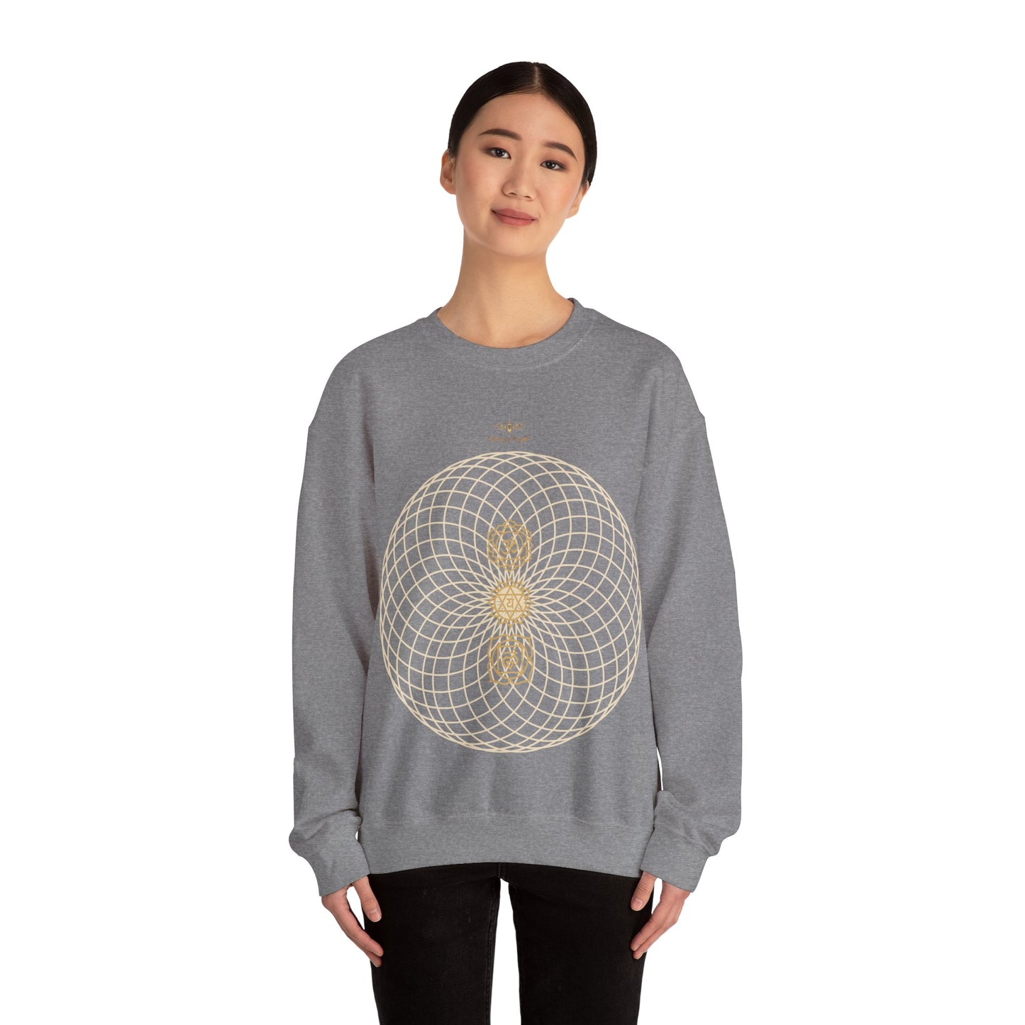 Unisex Chakra Sacred Geometry Festival Gift Heavy Blend™ Crewneck Sweatshirt