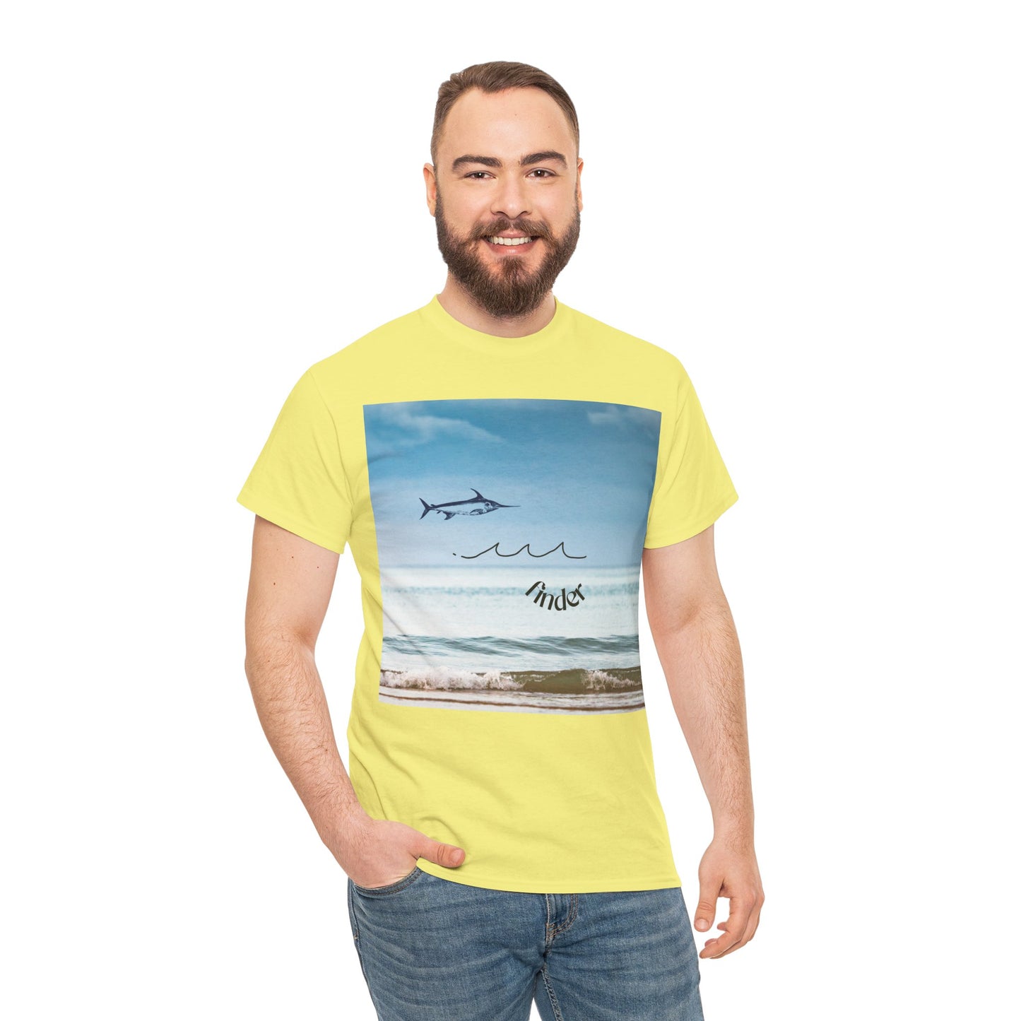 Jascøtee: Swordfish Finder (Unisex Heavy Cotton Tee) - Reel in the Big One!