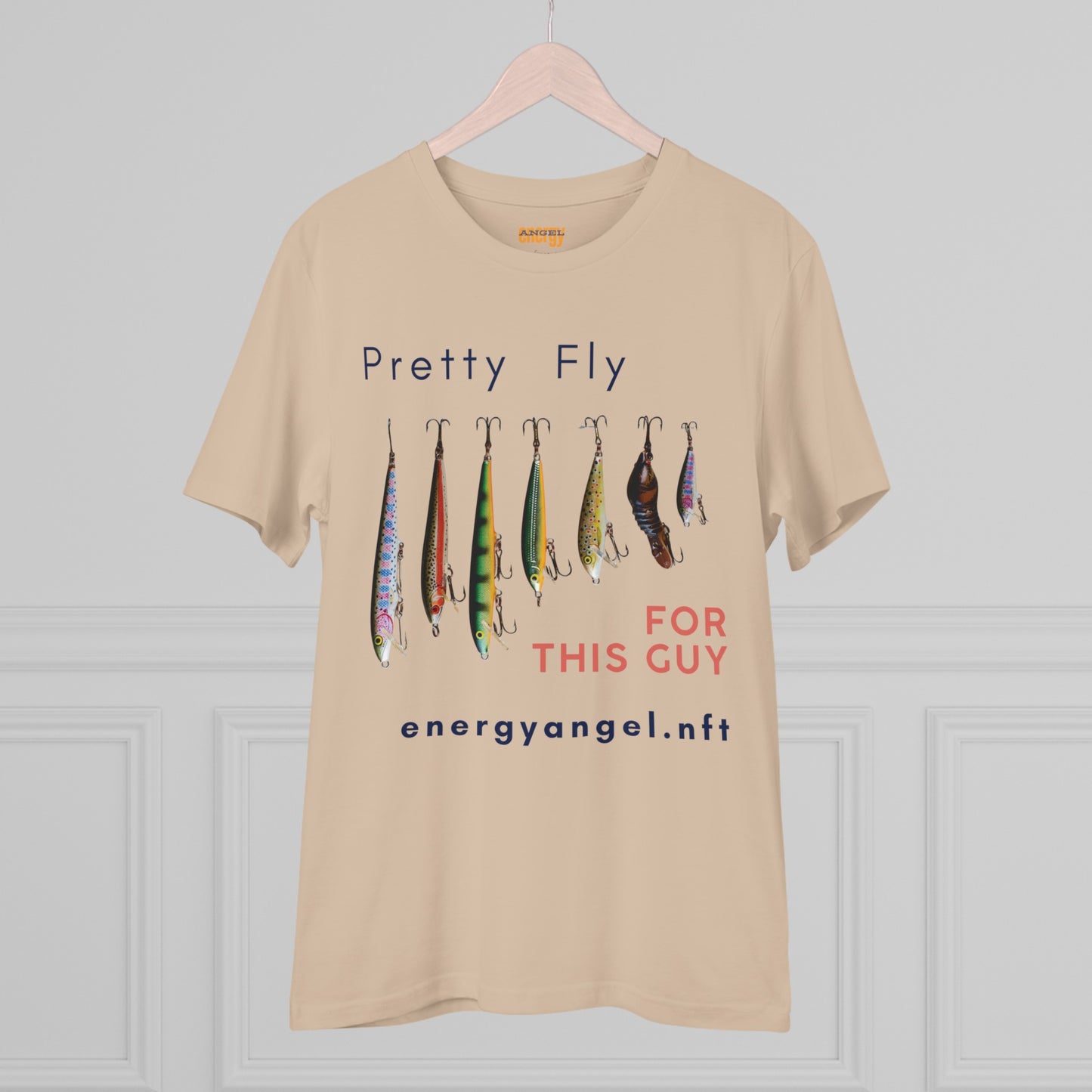 Jascøtee: Pretty Fly for a Fish Guy (Organic Crewneck) - Reel in Style with Eco-Conscious Threads