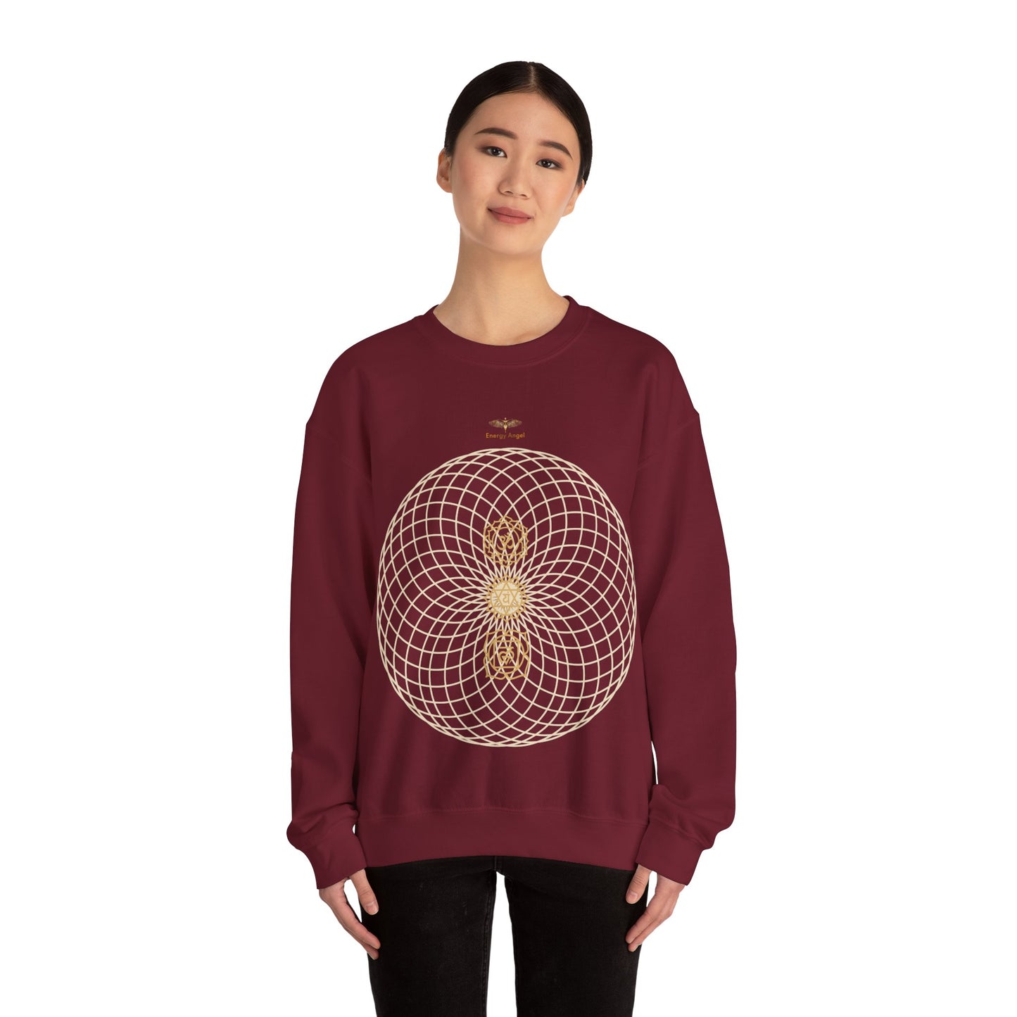 Unisex Chakra Sacred Geometry Festival Gift Heavy Blend™ Crewneck Sweatshirt