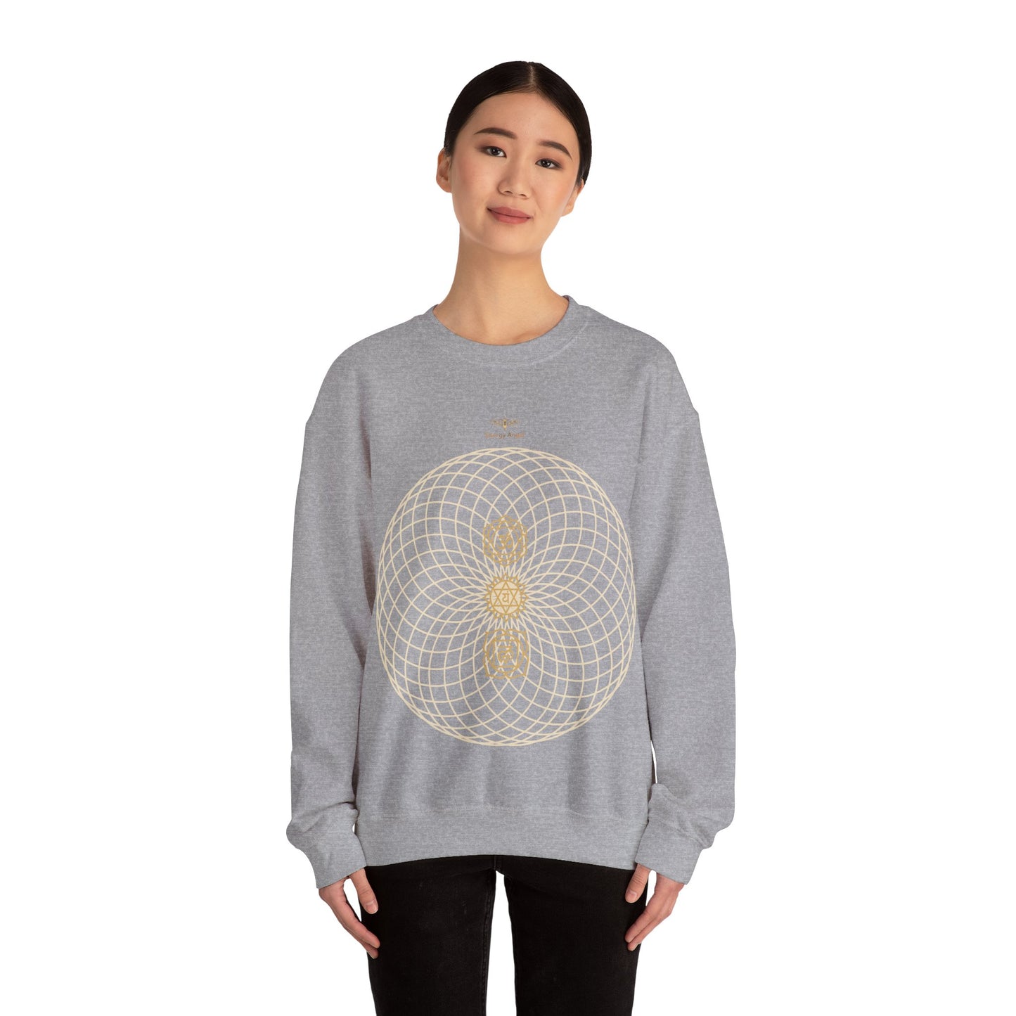 Unisex Chakra Sacred Geometry Festival Gift Heavy Blend™ Crewneck Sweatshirt