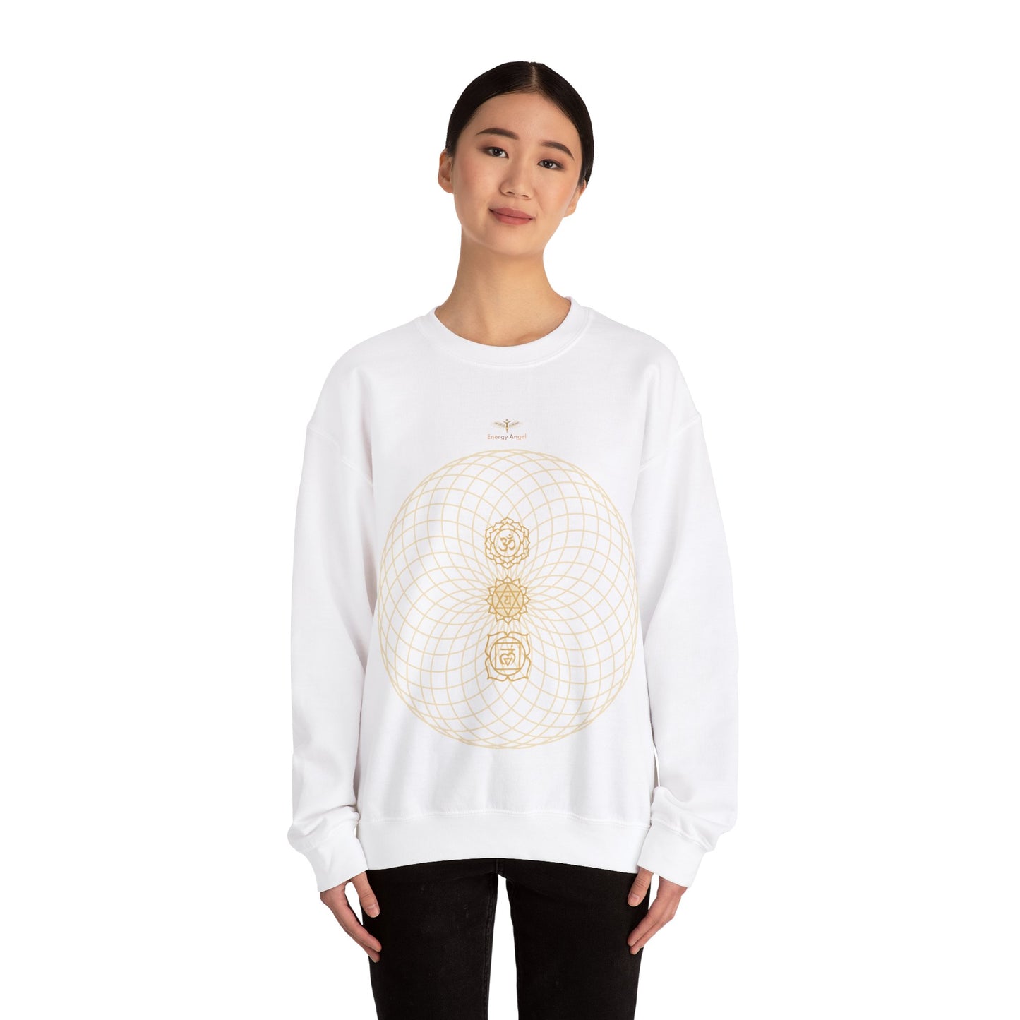 Unisex Chakra Sacred Geometry Festival Gift Heavy Blend™ Crewneck Sweatshirt