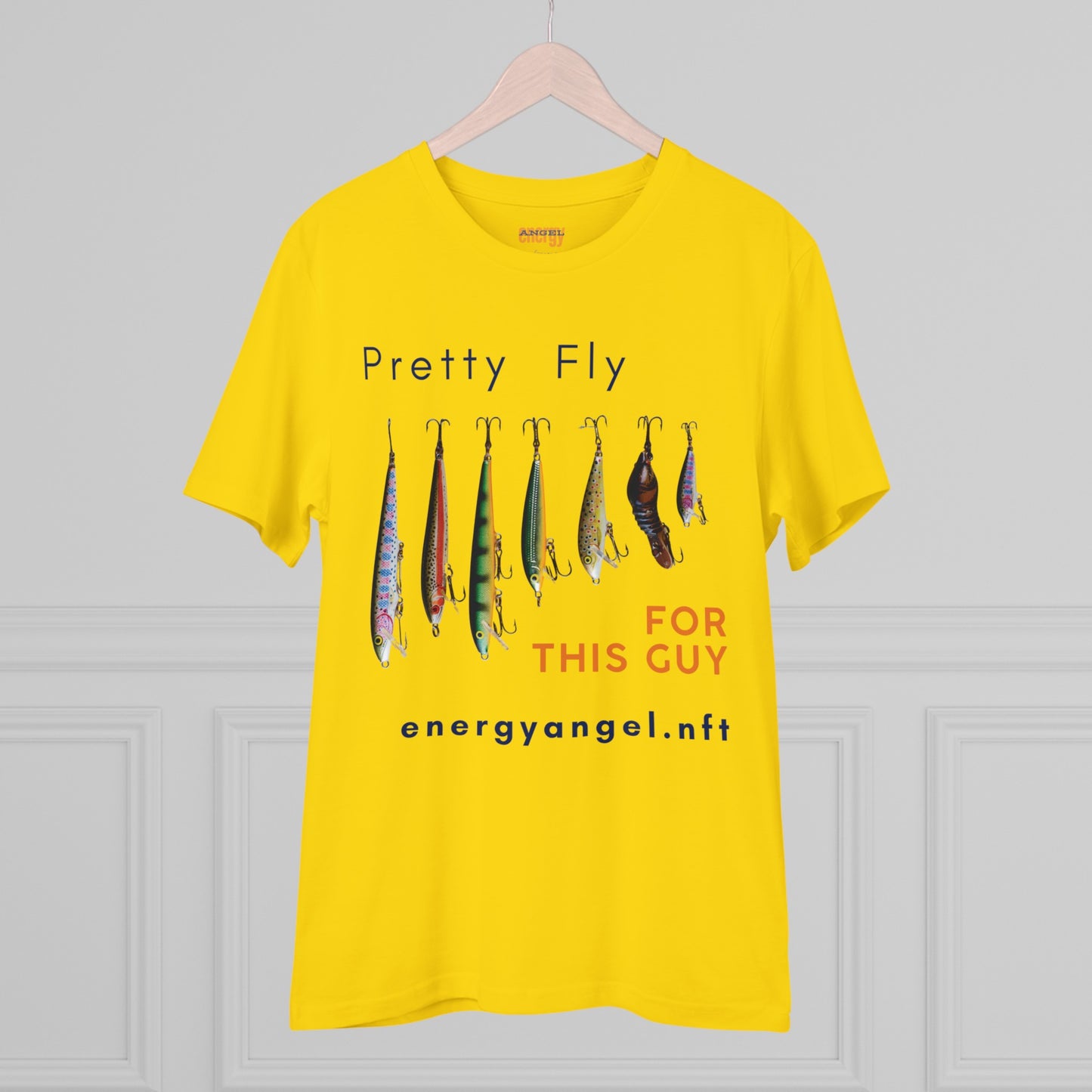 Jascøtee: Pretty Fly for a Fish Guy (Organic Crewneck) - Reel in Style with Eco-Conscious Threads