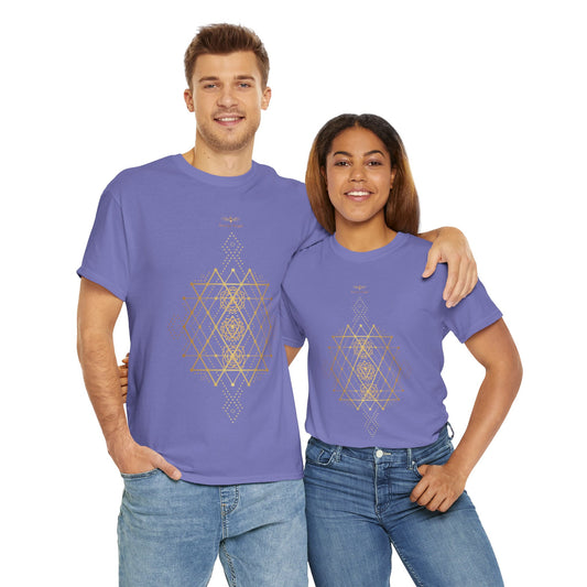 Sacred Geometry Chakra Unisex Heavy Cotton Tee