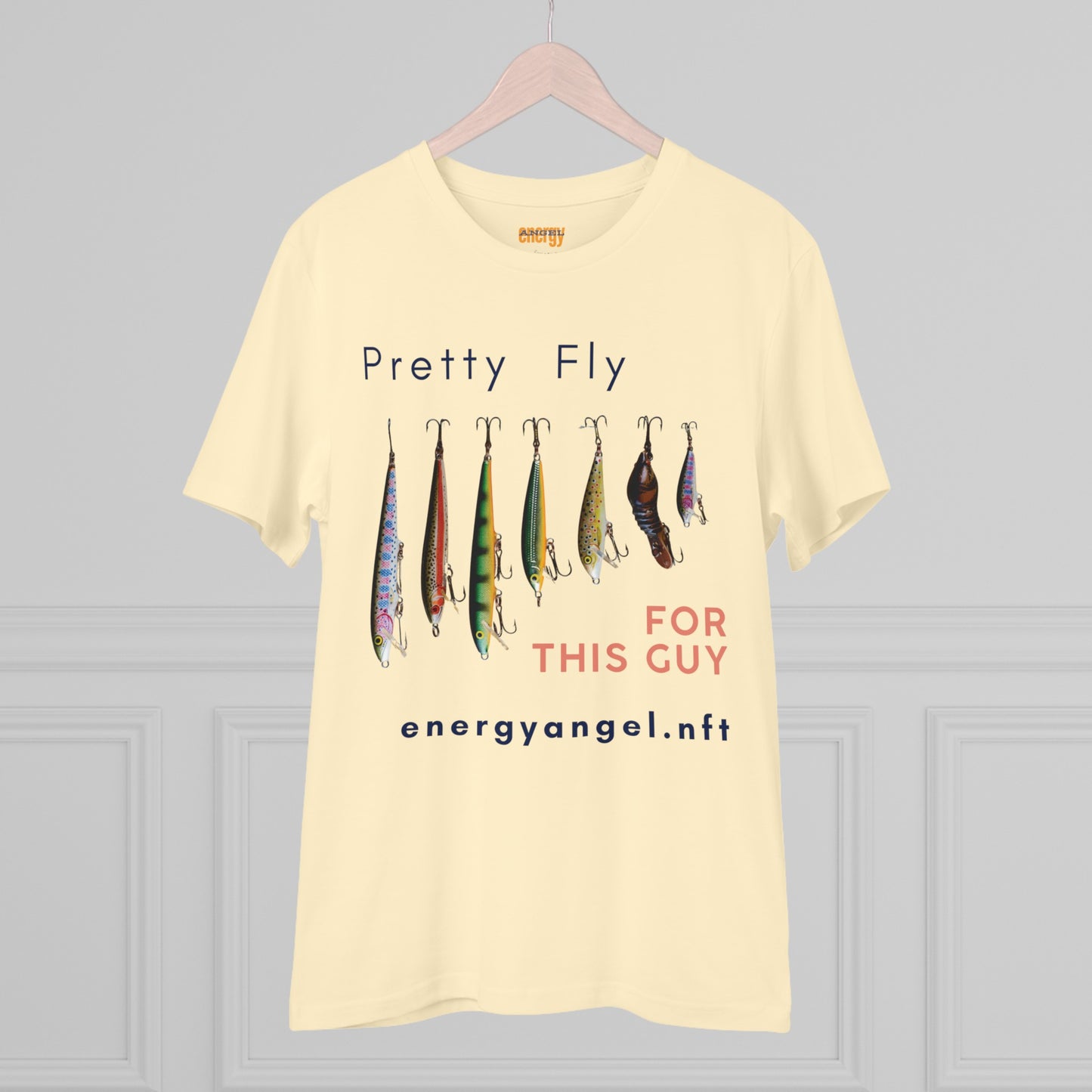 Jascøtee: Pretty Fly for a Fish Guy (Organic Crewneck) - Reel in Style with Eco-Conscious Threads