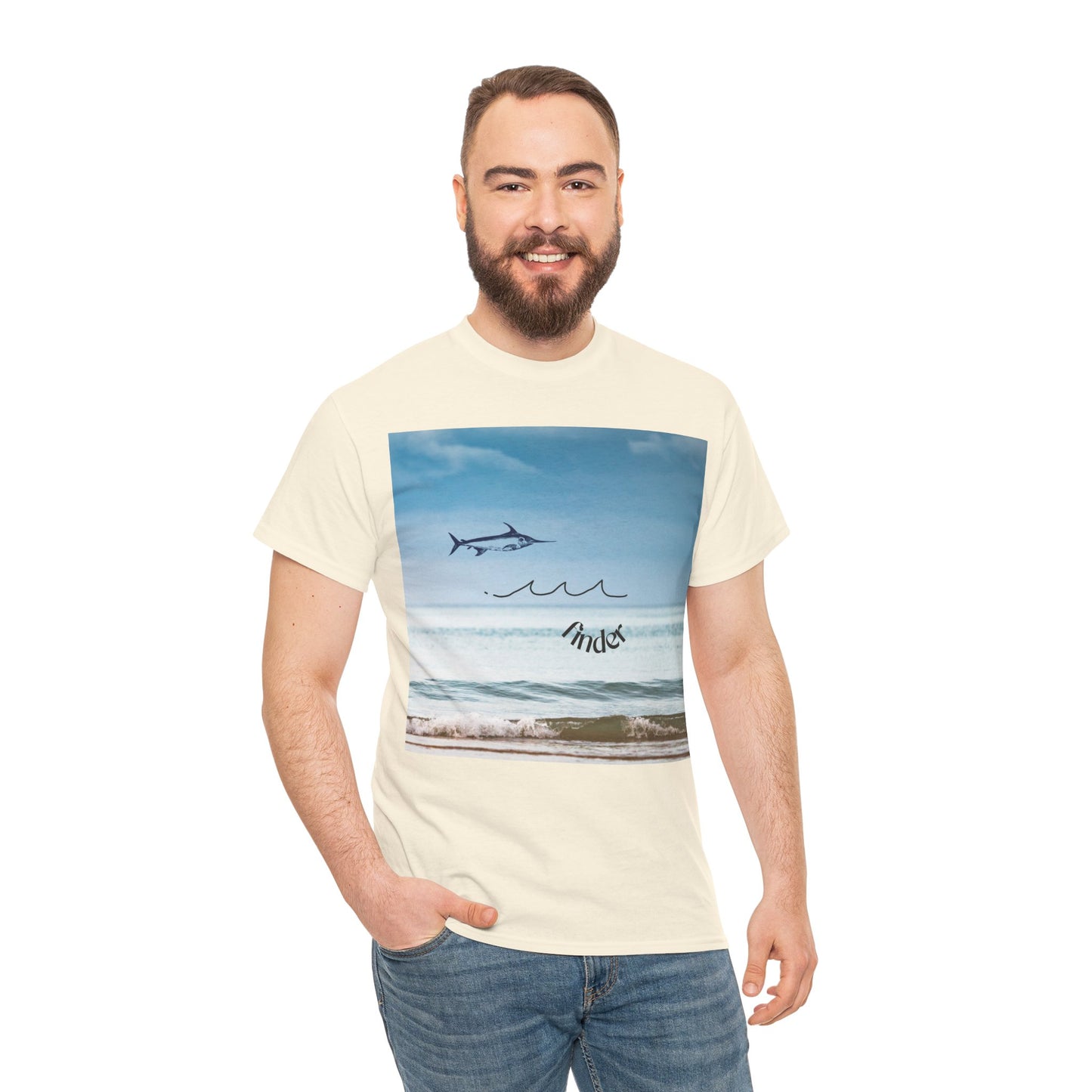 Jascøtee: Swordfish Finder (Unisex Heavy Cotton Tee) - Reel in the Big One!