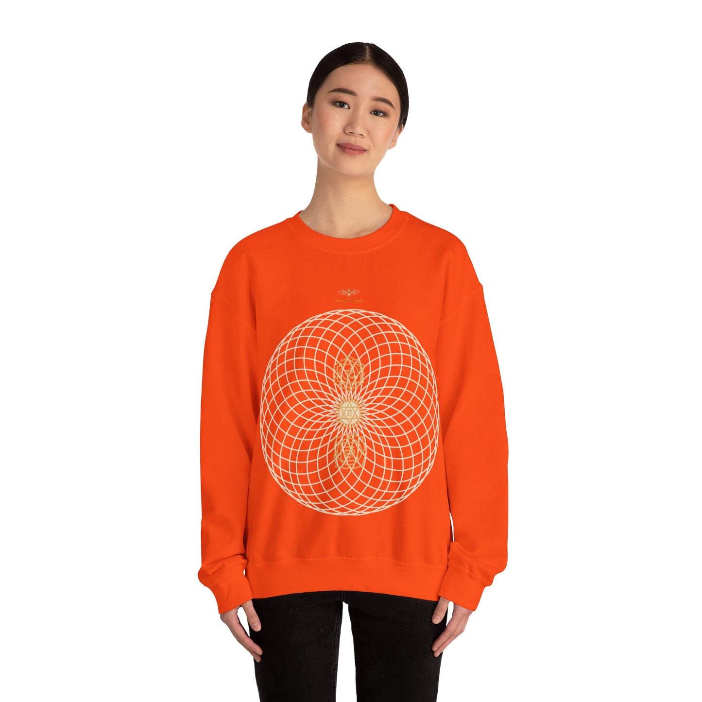 Unisex Chakra Sacred Geometry Festival Gift Heavy Blend™ Crewneck Sweatshirt