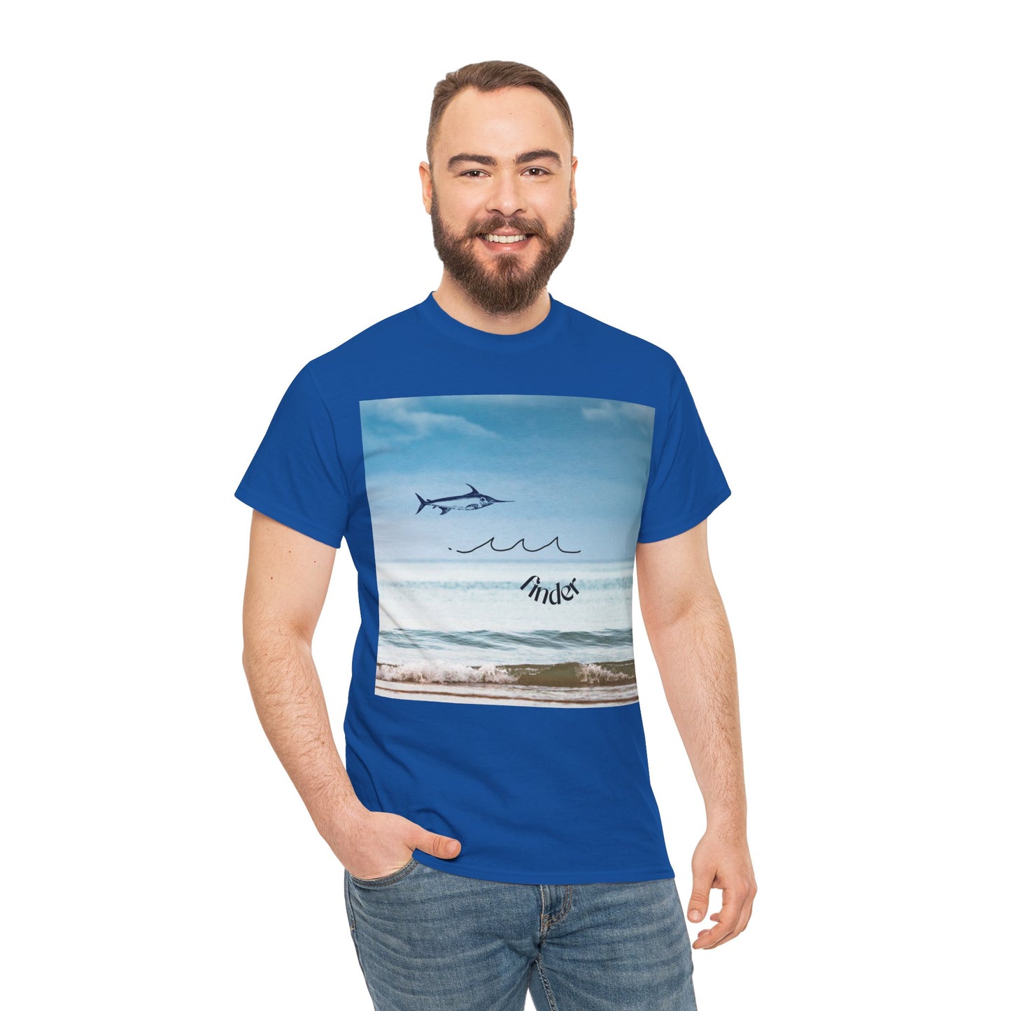 Jascøtee: Swordfish Finder (Unisex Heavy Cotton Tee) - Reel in the Big One!