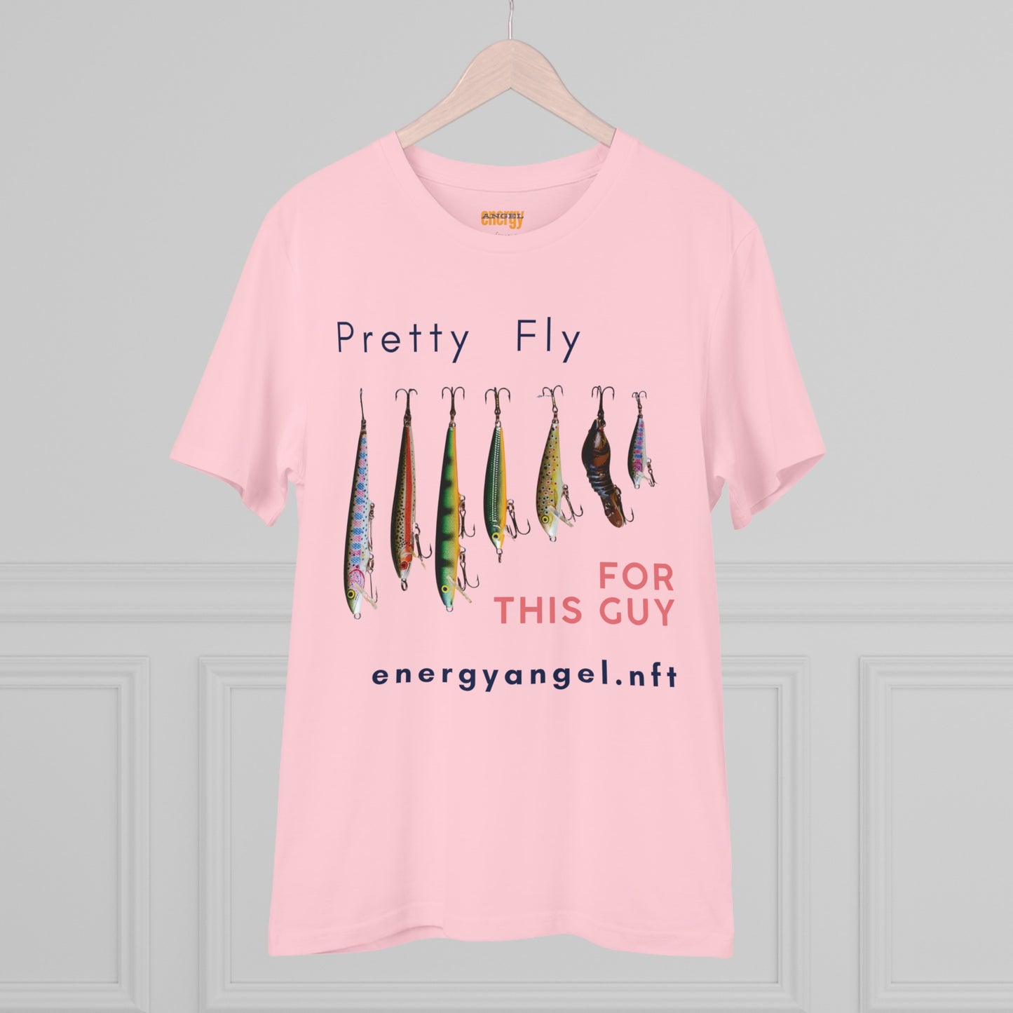 Jascøtee: Pretty Fly for a Fish Guy (Organic Crewneck) - Reel in Style with Eco-Conscious Threads