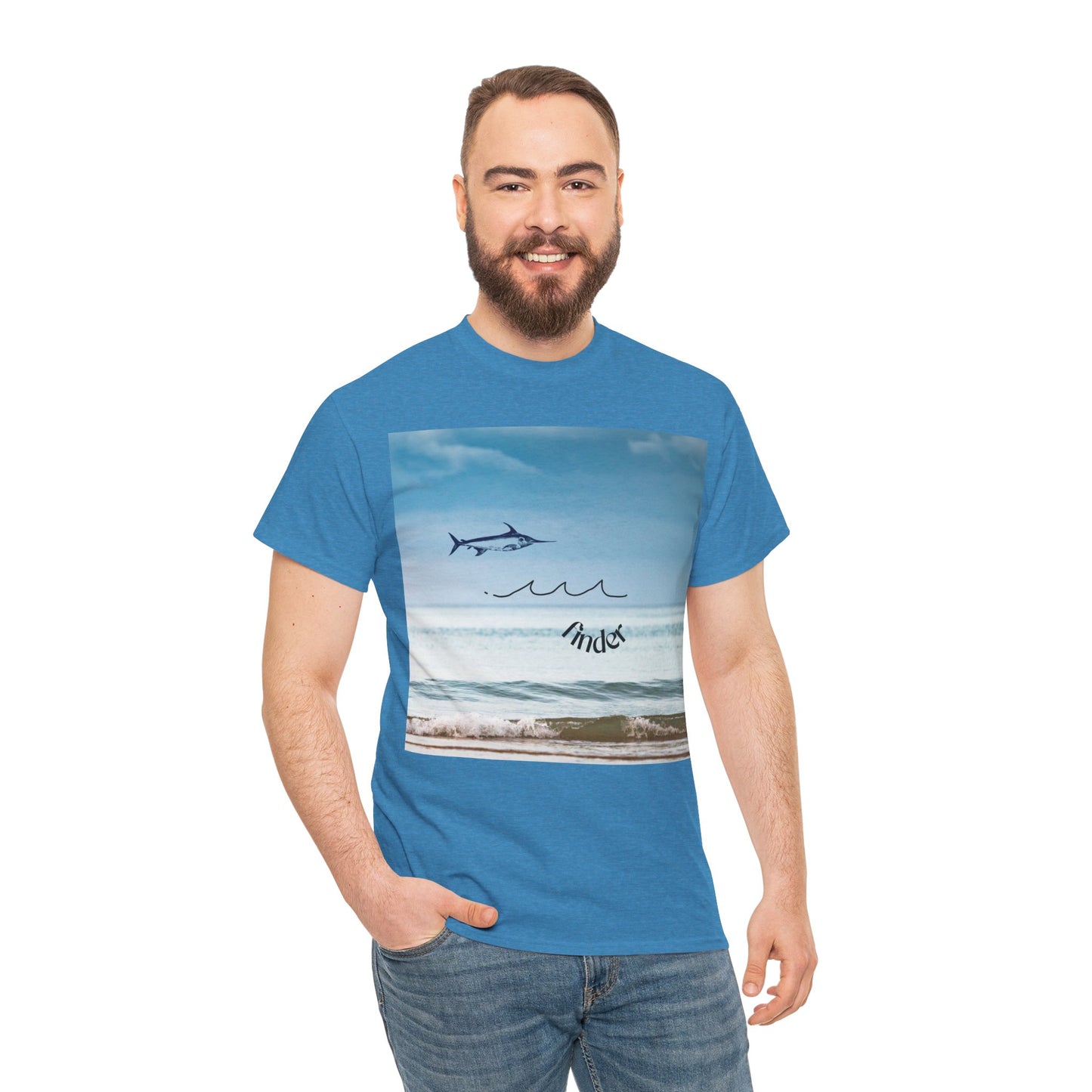 Jascøtee: Swordfish Finder (Unisex Heavy Cotton Tee) - Reel in the Big One!