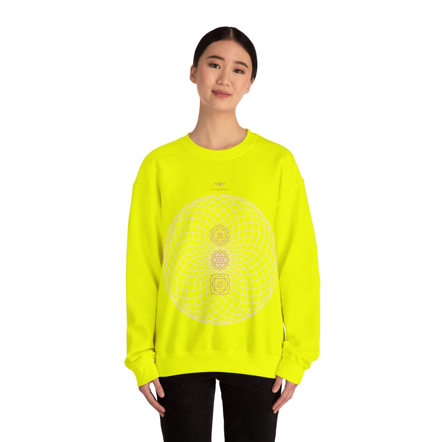 Unisex Chakra Sacred Geometry Festival Gift Heavy Blend™ Crewneck Sweatshirt